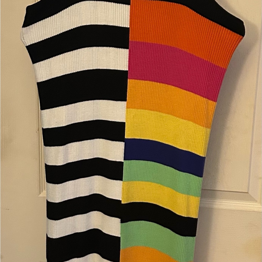 Striped Colorblock Knit Dress